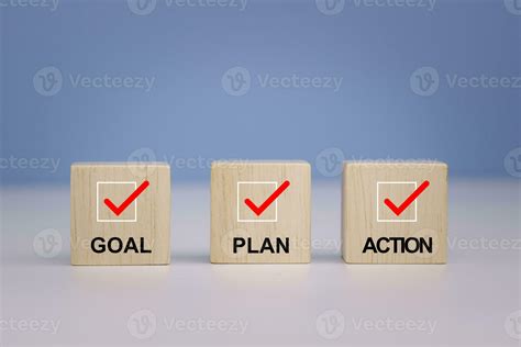 Goal plan action. Business action plan strategy concept, outline all