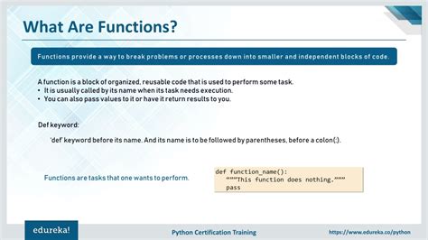 Ppt Python Functions Tutorial Working With Functions In Python Python Training Edureka