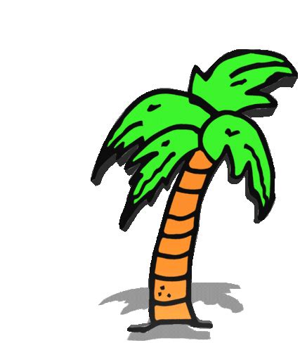 Palm Tree Beach Sticker - Palm Tree Beach Artnuttz - Discover & Share GIFs