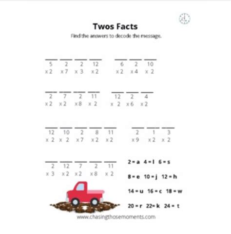 Fun Multiplication Practice Fun Decoder Worksheets Packet Chasing