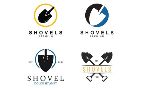 Vector Shovel Logo Template Graphic By Hati Royani Creative Fabrica