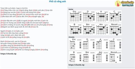 Chord Phố cũ vắng anh Nhạc Hoa tab song lyric sheet guitar