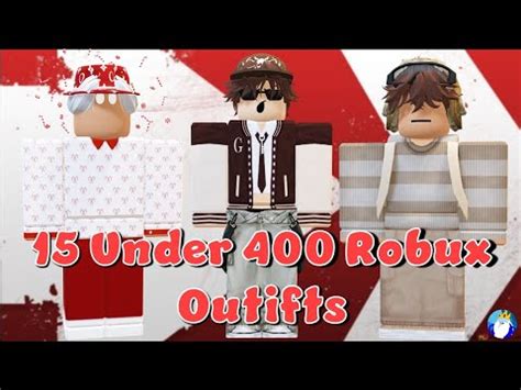 15 Roblox Outfits Under 400 Robux Budget Cheap Roblox Outfits YouTube