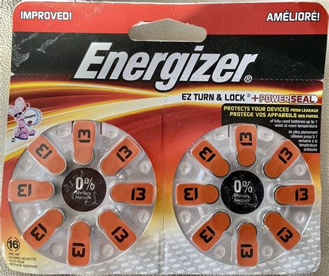 Energizer Batteries AZ13DP EZ Turn And Lock Hearing Aid Size 13 20