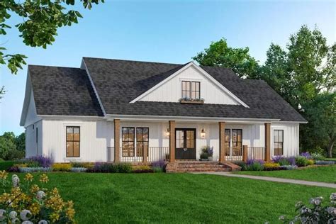 Plan Mm Bed Country Farmhouse Plan With Two Story Great Room