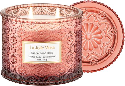 Amazon LA JOLIE MUSE Scented Candle Sandalwood Rose Candle