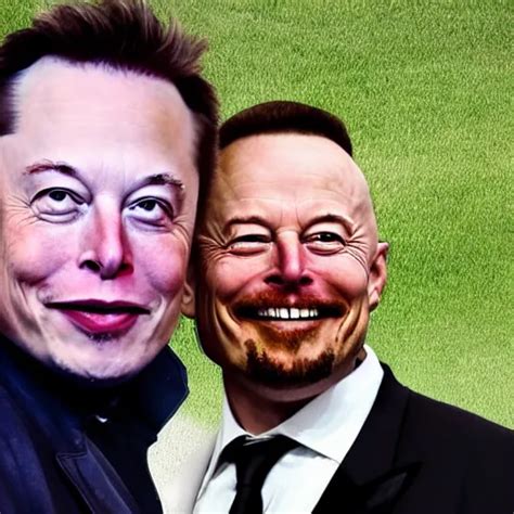 Elon Musk Hugging Walter White On A Grass Field Stable Diffusion