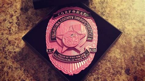 Oklahoma County Sheriff's Office wearing pink badges, supporting women ...