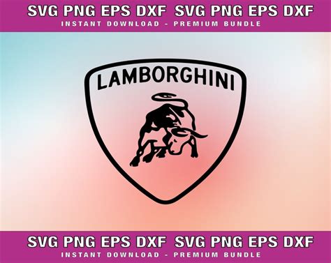 Lamborghini Car Logo Png Pdf Eps Dxf Svg Cricut Cut File Etsy