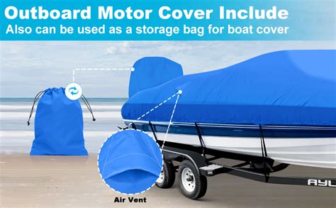 Amazon Boatpro Trailerable Boat Cover Ft With Outboard Motor