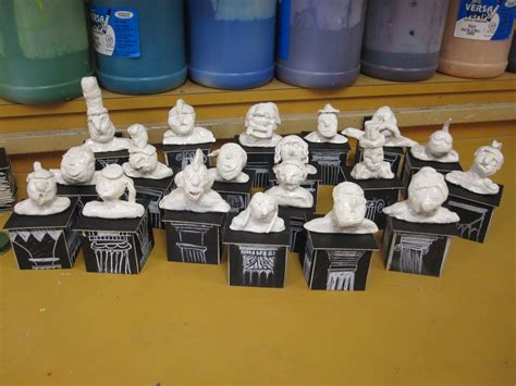 clay Roman busts (JB) | Elementary art projects, Homeschool art lesson ...