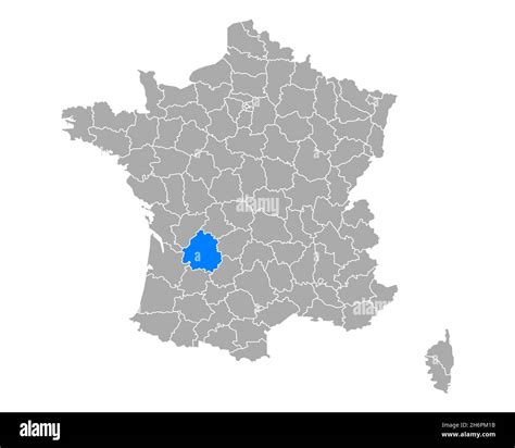 Map of Dordogne in France Stock Photo - Alamy