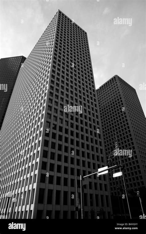 Skyscraper Tall Buildings Sky Glass Office Business Houston Texas Black