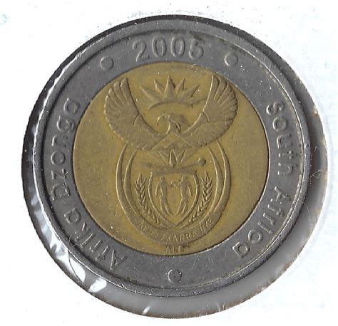 Coin South Africa 5 Rand 2005 Km297 Bimetallic Ebay