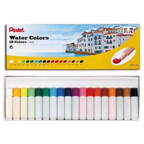 Aquarela 6ml Pentel Arts Water Colours Conjunto 18 Cores