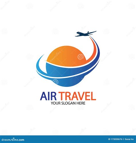 Air Travel Logo Vector Icon Design Template Vector Stock Vector