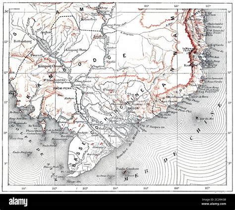 Map of lower cochinchina hi-res stock photography and images - Alamy