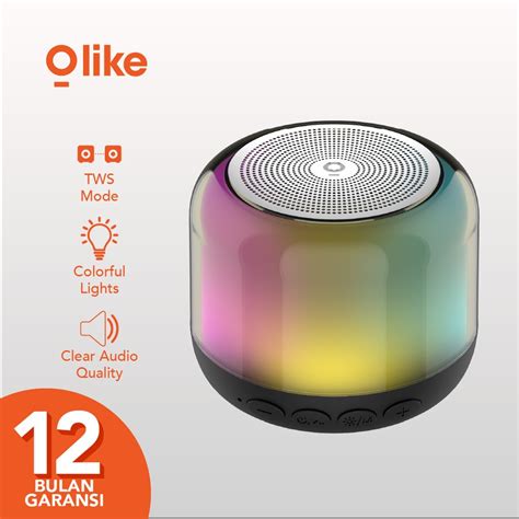 Jual OLIKE SPEAKER BLUETOOTH 5 0 WIRELESS PORTABLE TWS STEREO RGB LIGHT