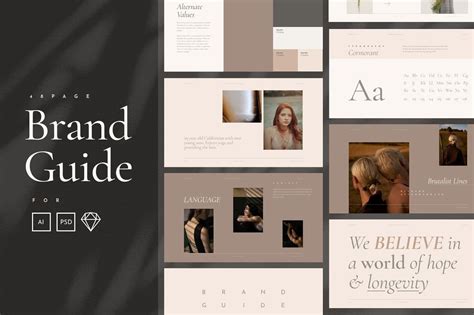 Elegant Brand Style Guide Template Design Cuts