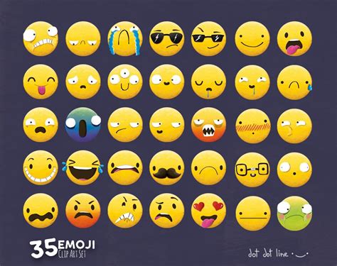 35 Emoji Clipart, Emoji Clip Art, Smiley Face Emoji Clipart, Feelings ...