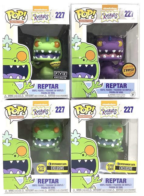 Lot 4 Funko Pop Rugrats Figures Reptar