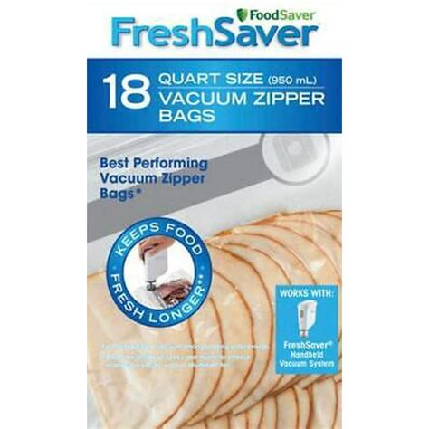 Foodsaver Freshsaver Plastic Vacuum Sealer Bags 1 Qt