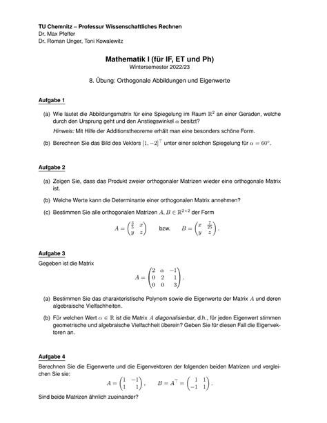 Ws2022 Blatt 08 Ws2022 Blatt 08 TU Chemnitz Professur