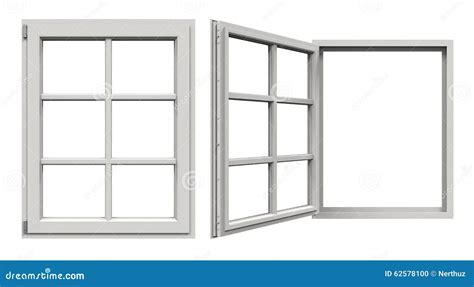 Window Open And Closed Stock Illustration Illustration Of Room 62578100