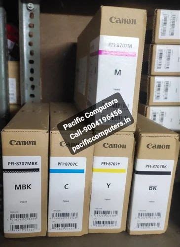 Ink Cartridge Canon PFI 8707 MBK BK Y C M At Rs 12500 In Mumbai ID