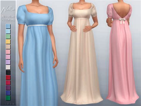 Sifix S Nellie Dress Sims Mods Clothes Sims Clothing Belle Epoque