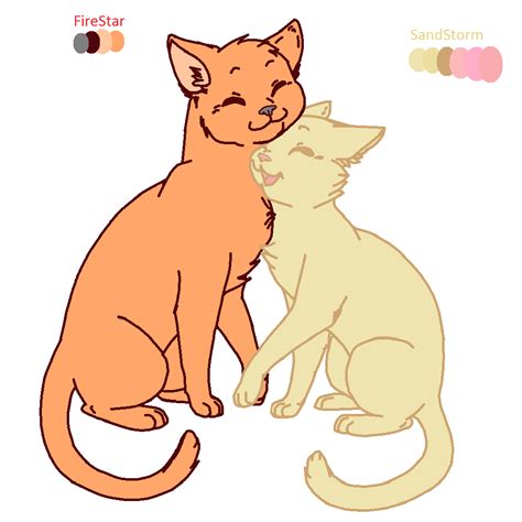 Warrior Cats Couple FireStar and SandStorm by 1RIP1Social1Life1 on DeviantArt