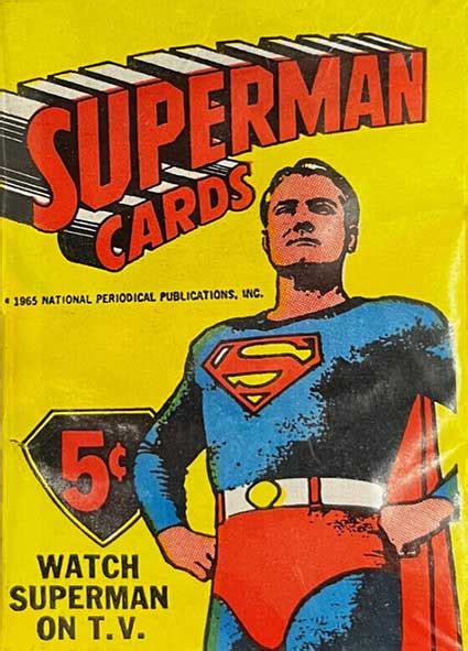 1966 Topps Superman Checklist Trading Cards Details