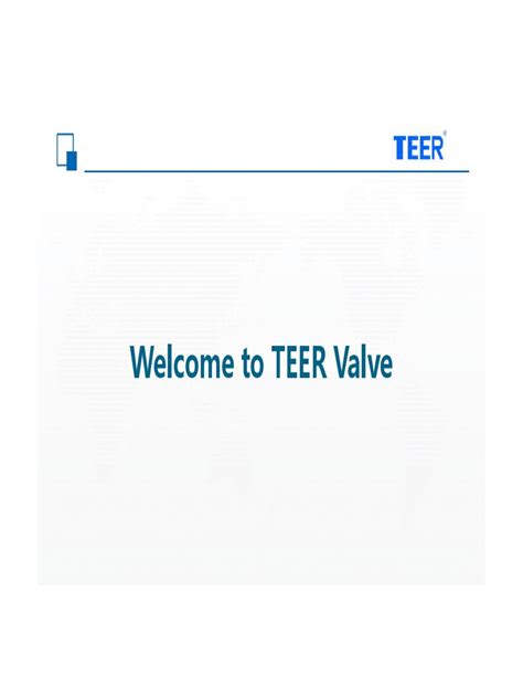 Company Profile Teer Valve Pdf Valve Pipe Fluid Conveyance