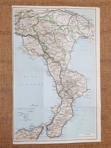 Carta Geografica O Cartina Del Basilicata E Calabria Touring Club