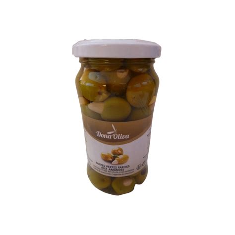 Olives Vertes Farcies Aux Amandes Matieres Grasses Le Pot De G