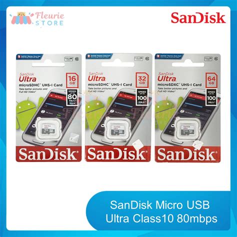 Jual Sandisk Microsd Gb Gb Gb Ultra Class Mbps