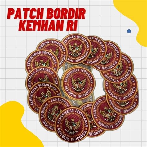 Jual Logo Bordir Kemhan Baru / Badge Kemhan PDH / Patch Bordir Kemhan ...