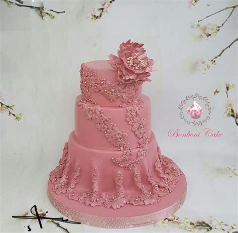 Pinky Pink Decorated Cake By Mona Ghobarabonboni Cake Cakesdecor