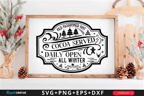 Old Fashioned Hot Cocoa Served Svg Desig Graphic By Regulrcrative