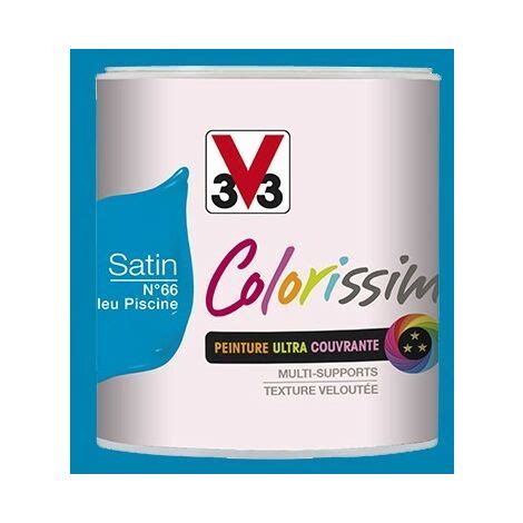 Peinture V33 Colorissim Satin Bleu Piscine N66 0 5 L