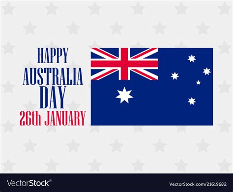 Happy australia day 26 january text Royalty Free Vector