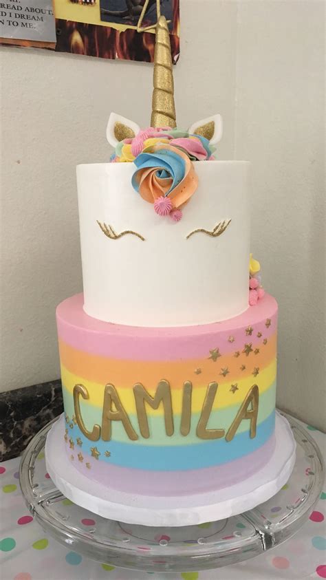 Magical 2 Tier Unicorn Rainbow Cake Tiered Cakes Birthday Rainbow Birthday Cake Unicorn