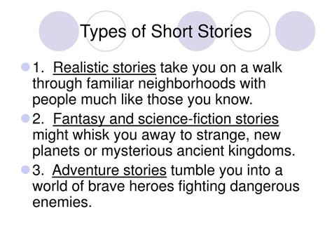 How Many Types Of Short Stories Are There