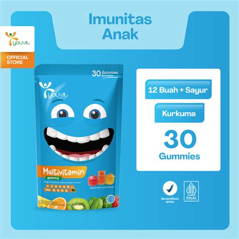 Promo Multivitamin Gummy Anak Untuk Tumbuh Kembang Youvit