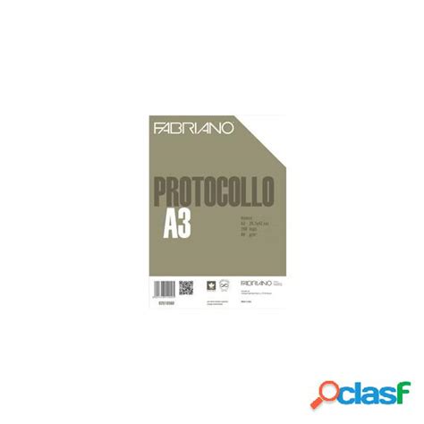 Foglio Protocollo A4 Senza Rigatura 60 Gr Bianco Fabriano