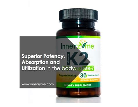 Innerzyme Vitamin K2 Mk 7 300mcg Offers Superior Potency Absorption And Utilization In The