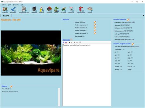 Logiciel Aquaviparegest Logiciel D Aquariophilie Logiciel De Gestion