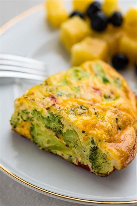 Cheesy Broccoli Frittata Garlic Zest