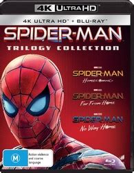 Spider Man Homecoming Far From Home No Way Home 4K Blu Ray 3