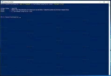 Get File Hash With Powershell In Windows